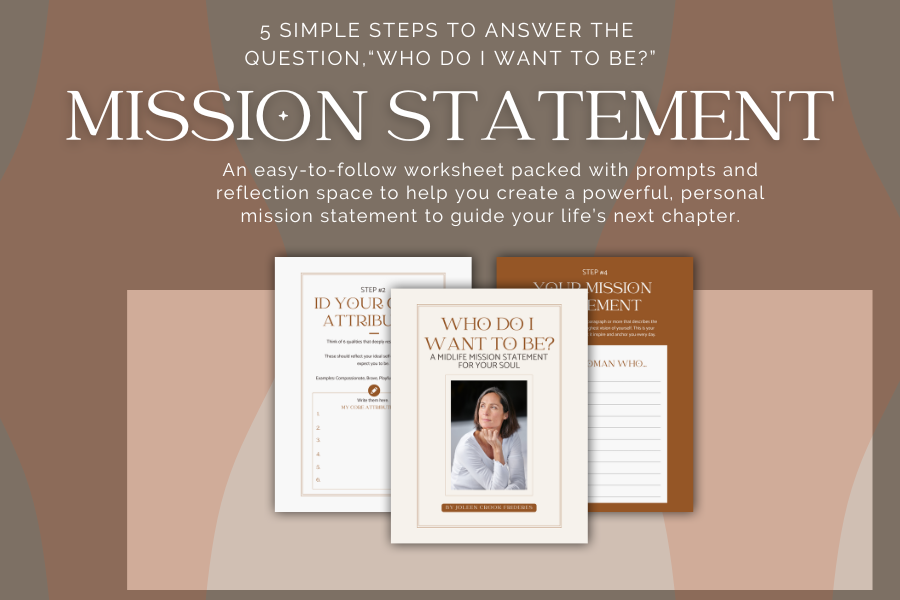 graphic of mission statement worksheet pdf showing cover and two internal pages
