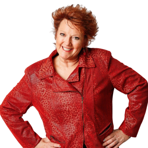Joleen red jacket square Joleen red jacket square